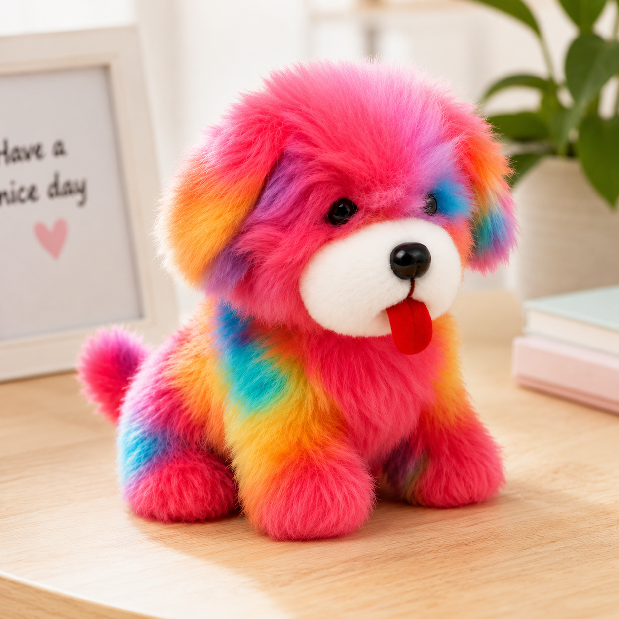 Bobo — Rainbow Fluffy Puppy Plush Toy