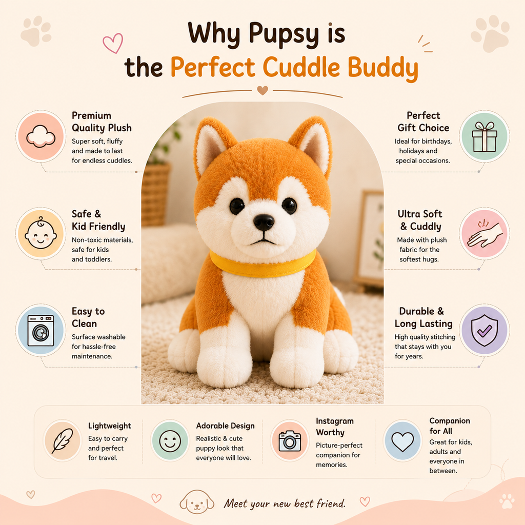 Rusty — The Orange Husky Plush