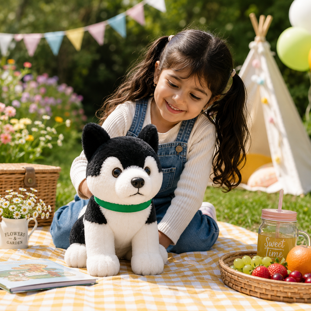 Shadow — The Black & White Husky Plush