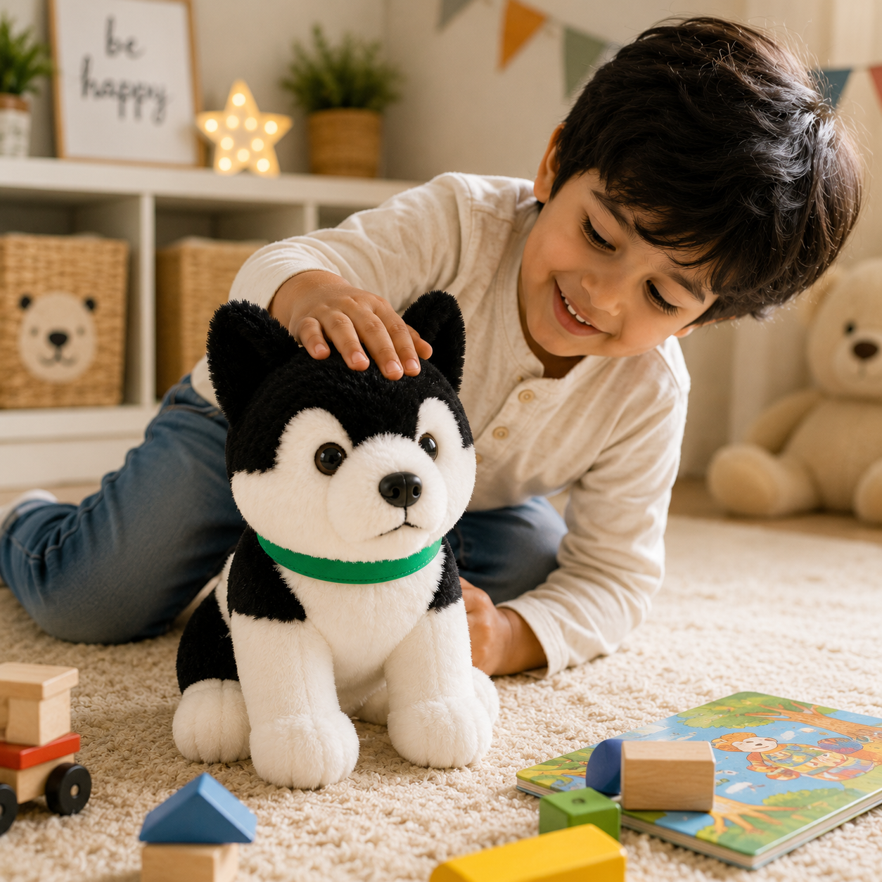 Shadow — The Black & White Husky Plush