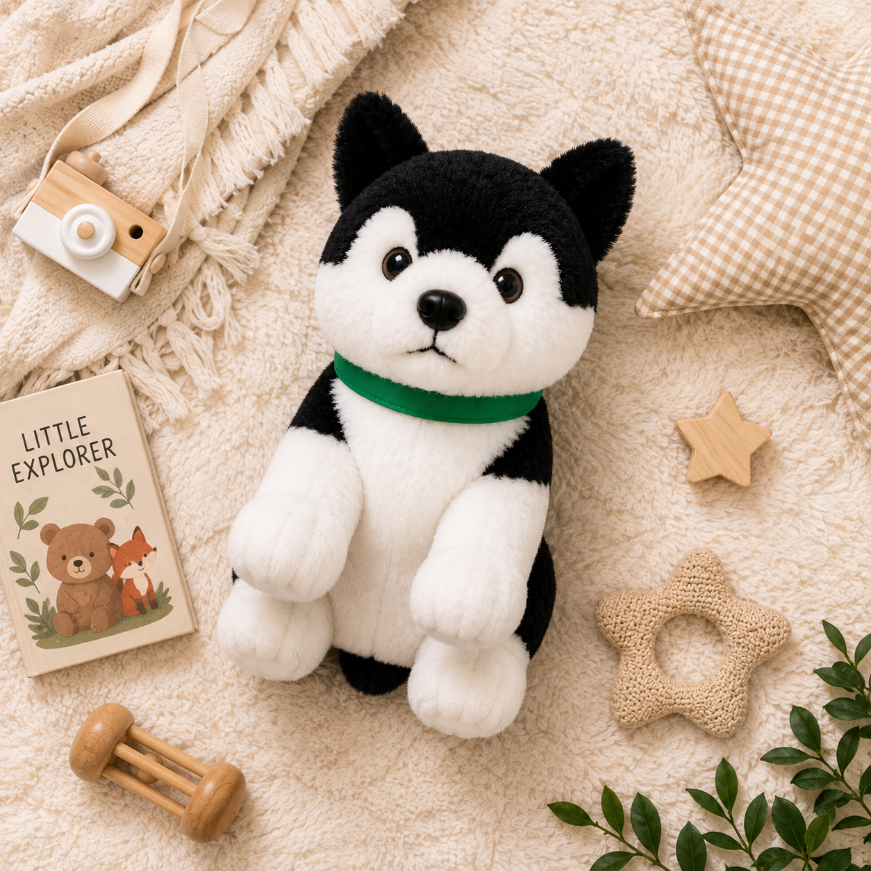 Shadow — The Black & White Husky Plush